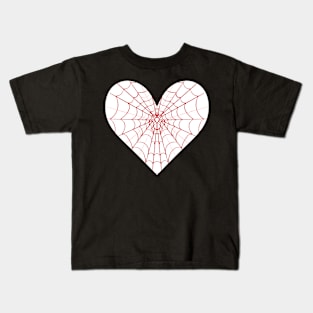 Spider Web Heart V9 Kids T-Shirt